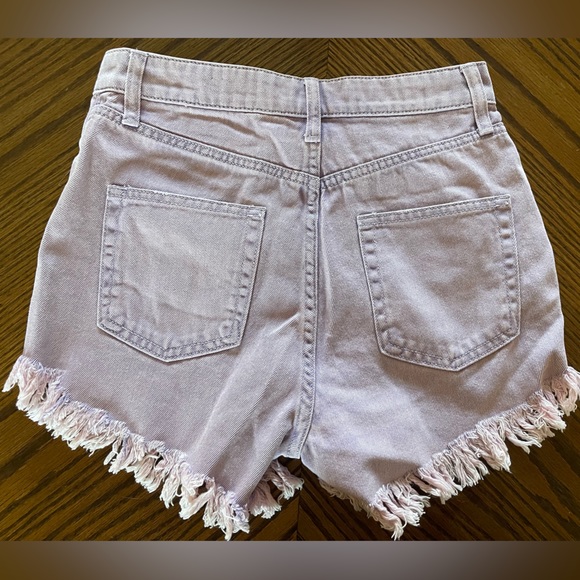 Wild fable denim shorts from target (3 pairs)(purple,black,blue) in size 0/25 - Picture 2 of 6